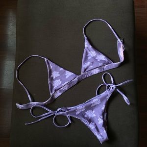 Two piece bikini set.